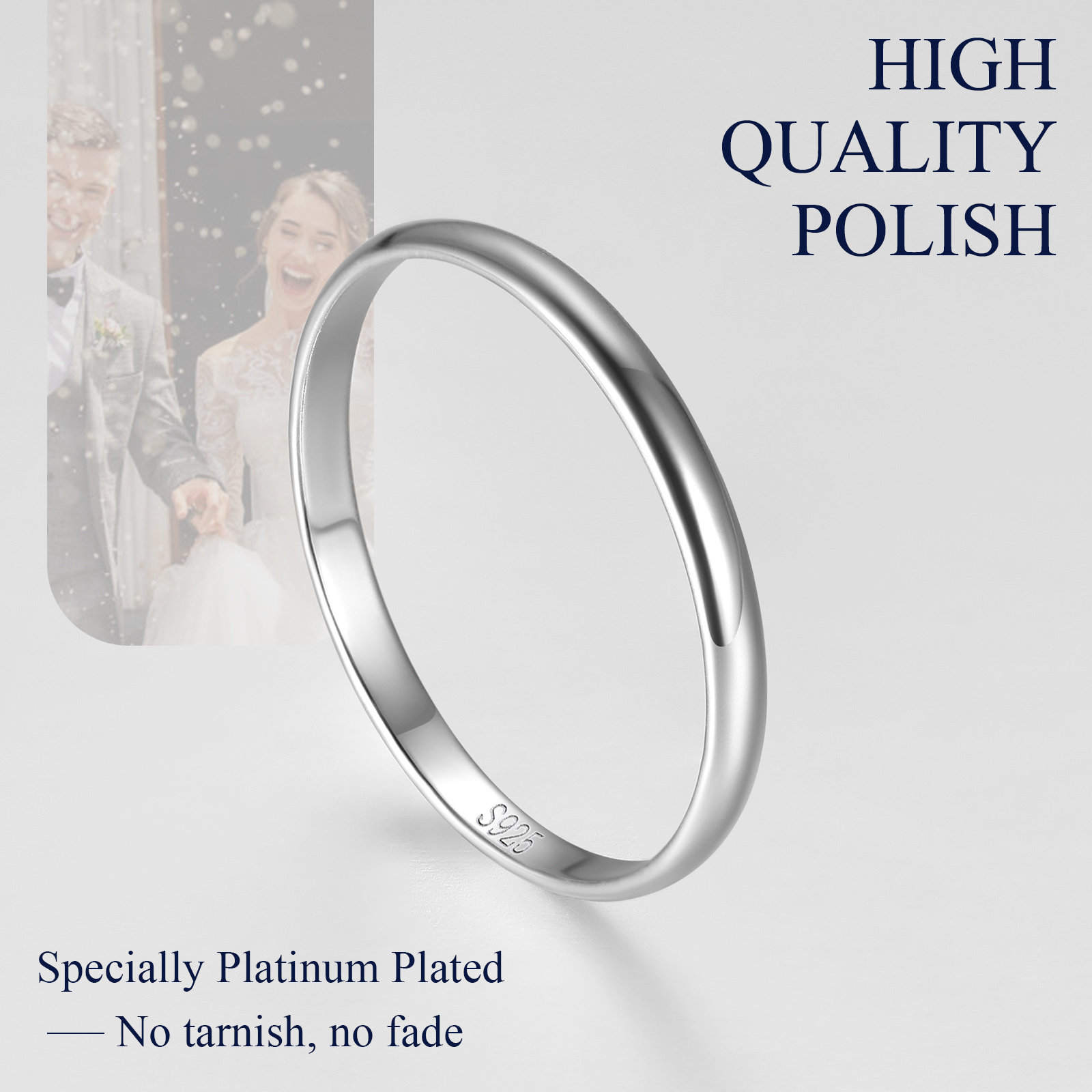 2mm Simple Everyday Band Promise Ring