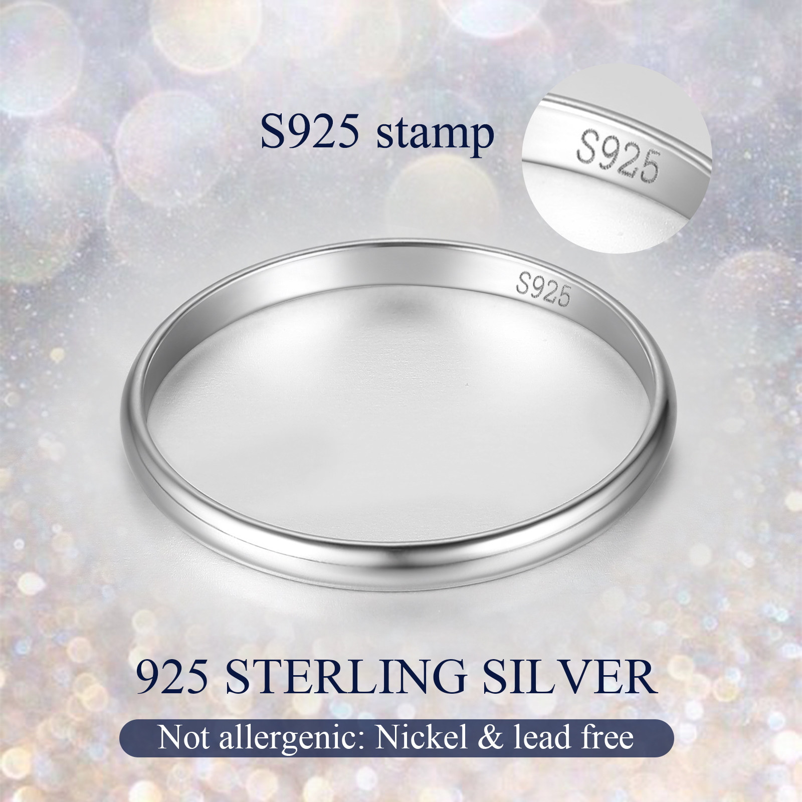 2mm Simple Everyday Band Promise Ring