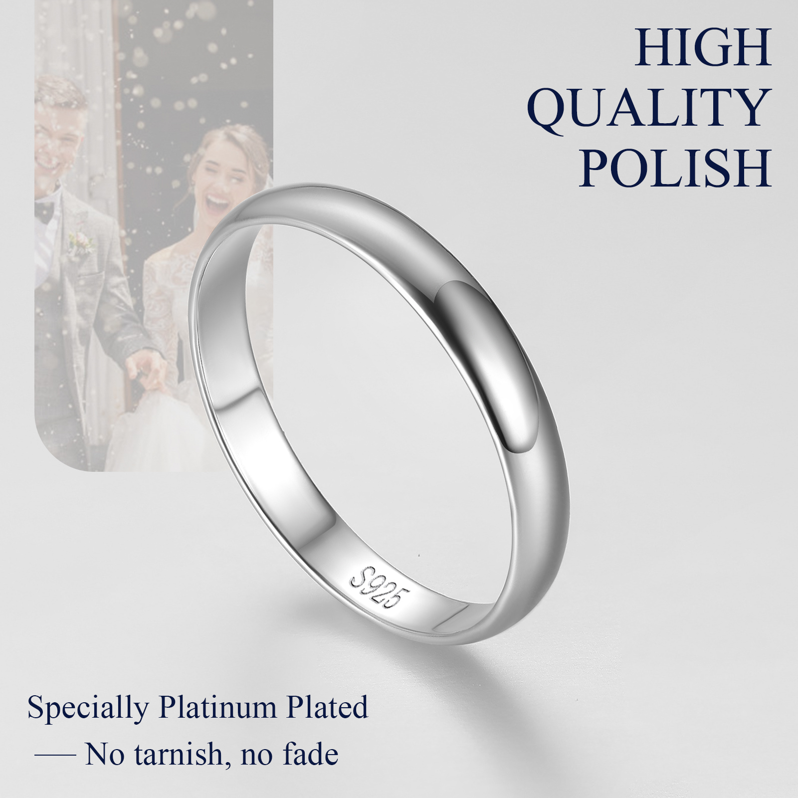 3mm Simple Everyday Band Promise Ring