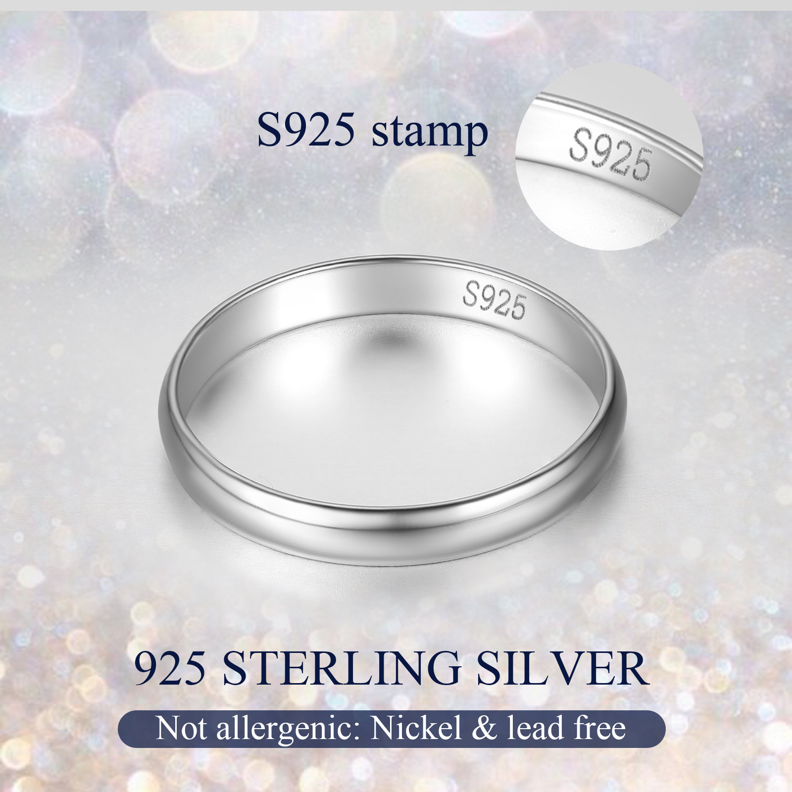 3mm Simple Everyday Band Promise Ring