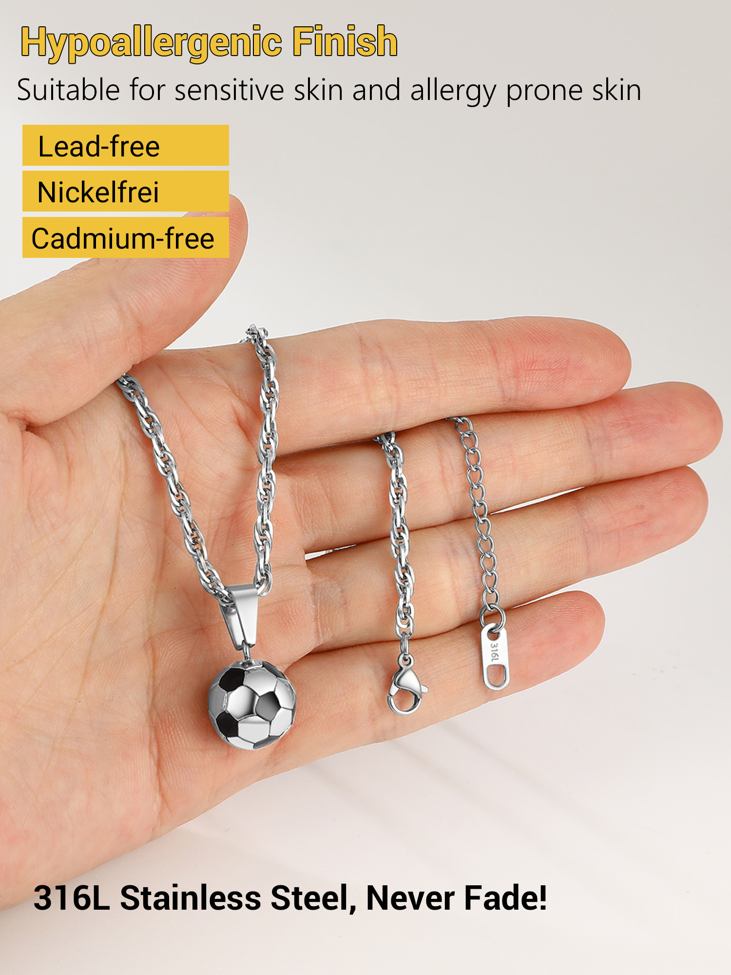 3D Football Cool Necklaces