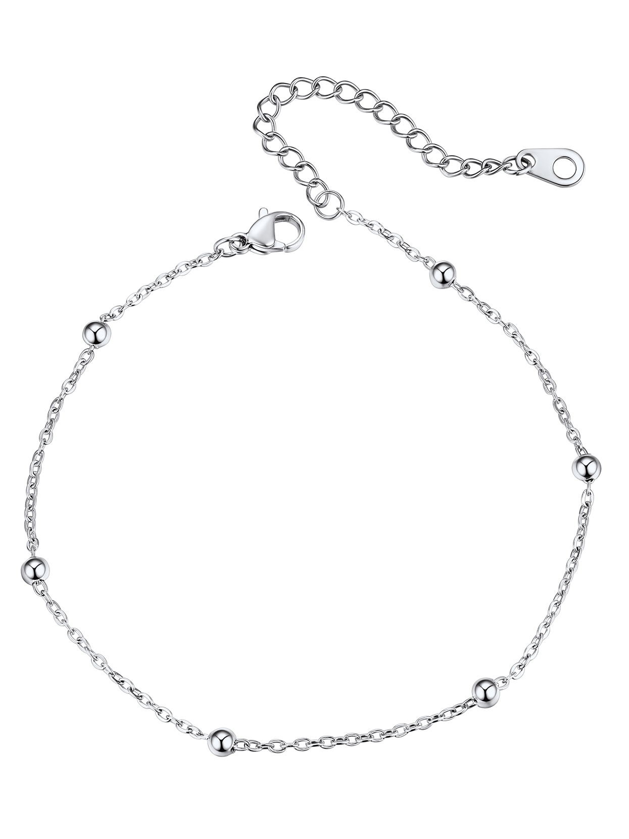 Stainless Steel bead chain Beach Adjustable Anklet