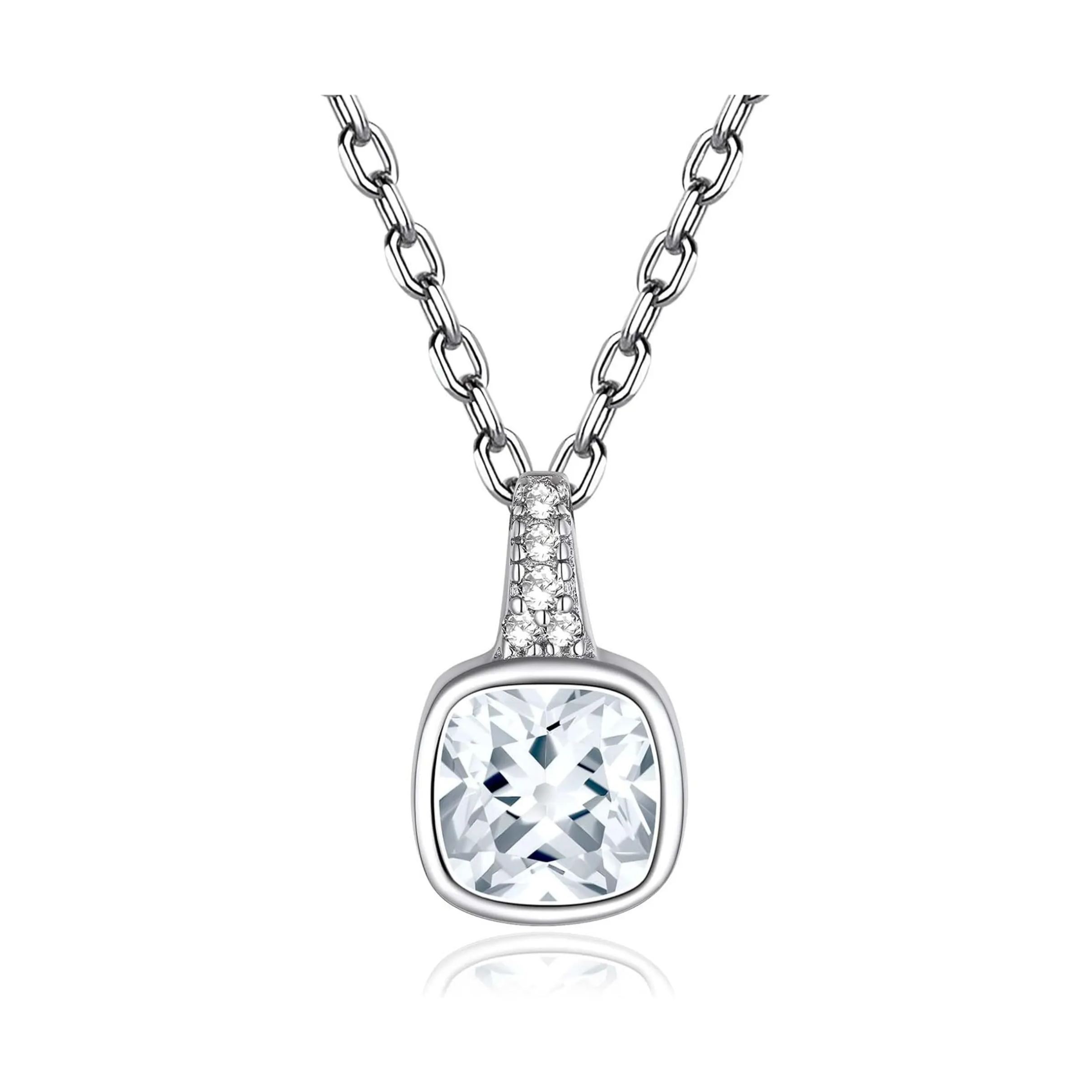 Square Birthstone Necklace