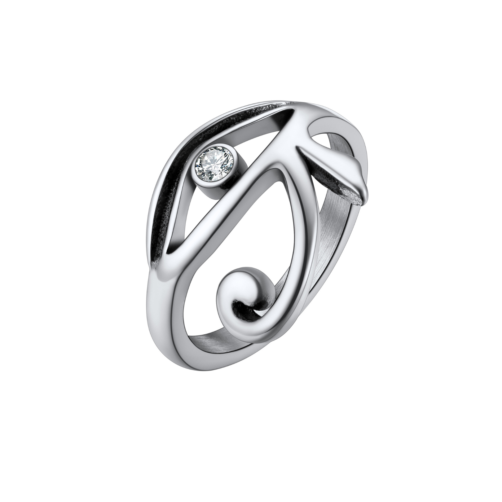 Horus Eye Rhinestone Ring