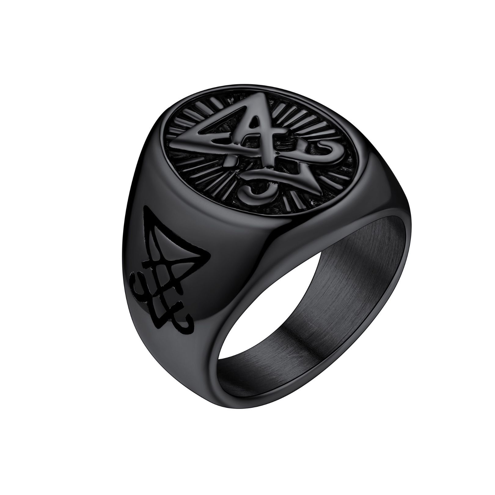 Men's Gothic Satanic Ring Size 8