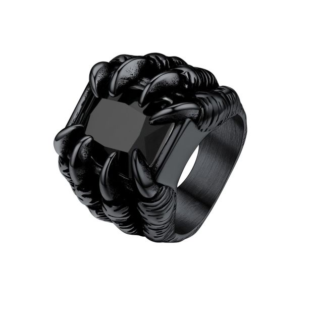 Gothic Biker Dragon Claw Ring
