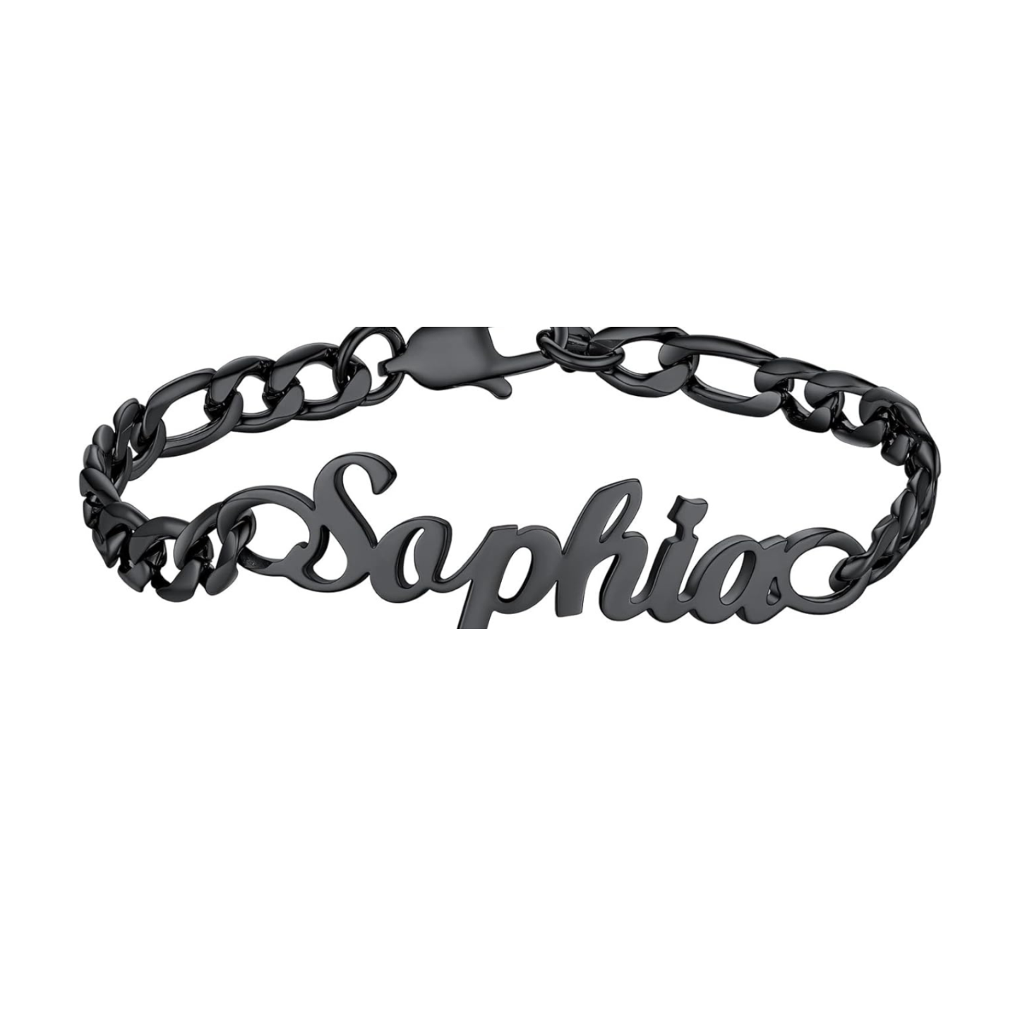 Name Figaro Chain Bracelet