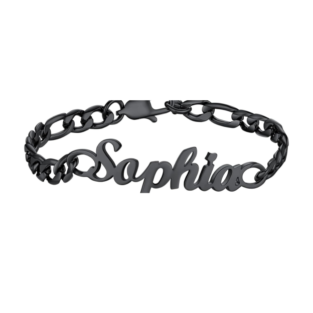 Name Figaro Chain Bracelet