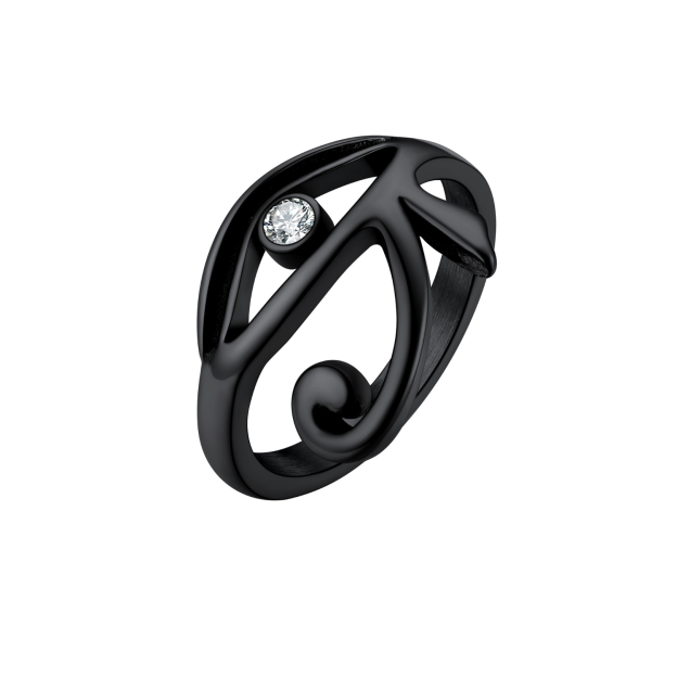 Horus Eye Rhinestone Ring