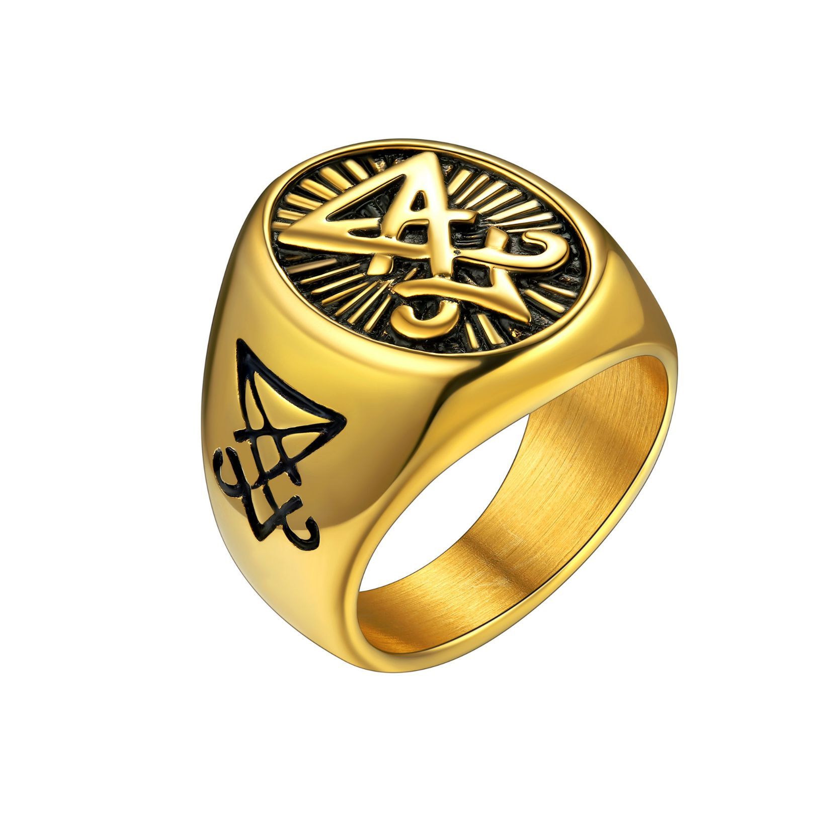 Men's Gothic Satanic Ring Size 8