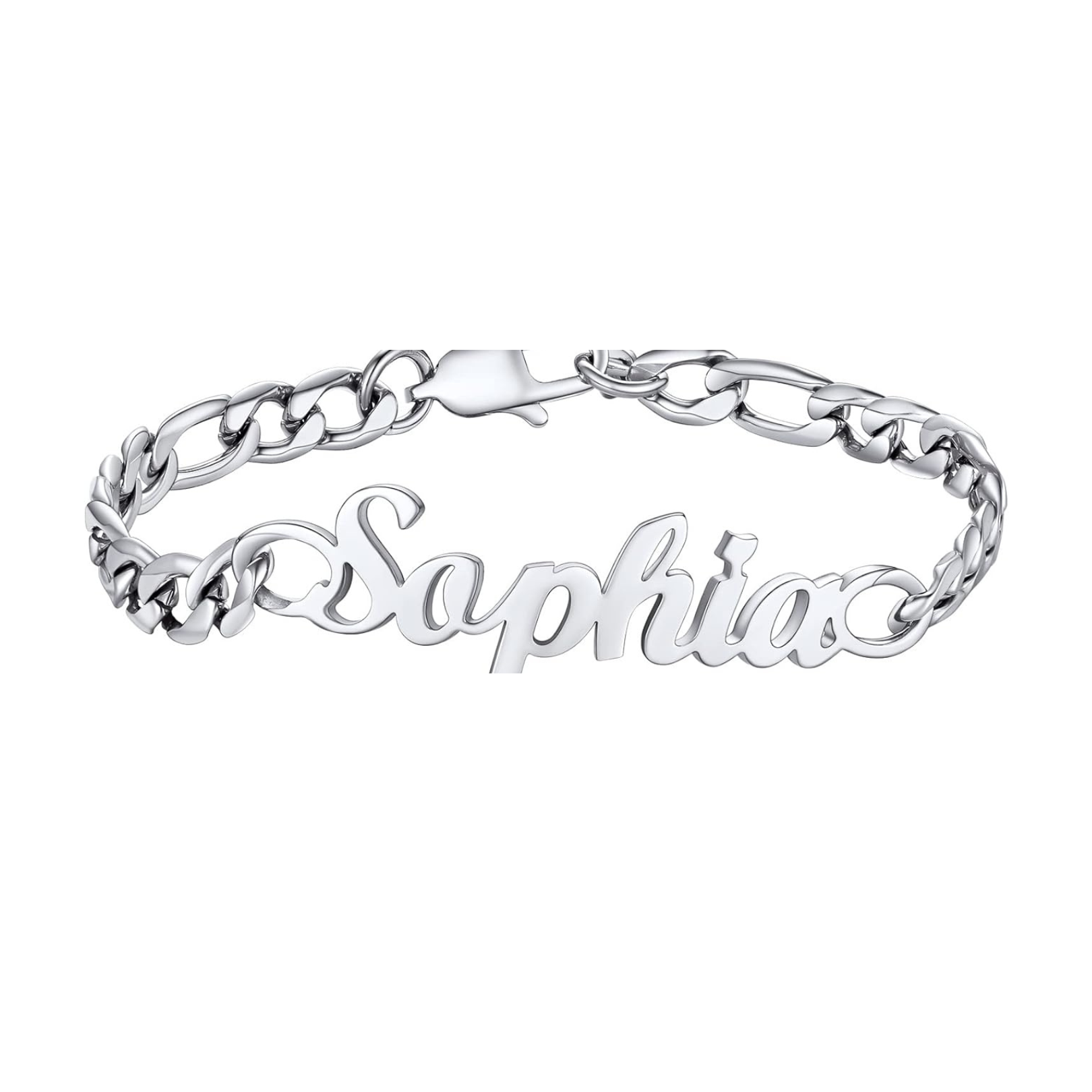 Name Figaro Chain Bracelet