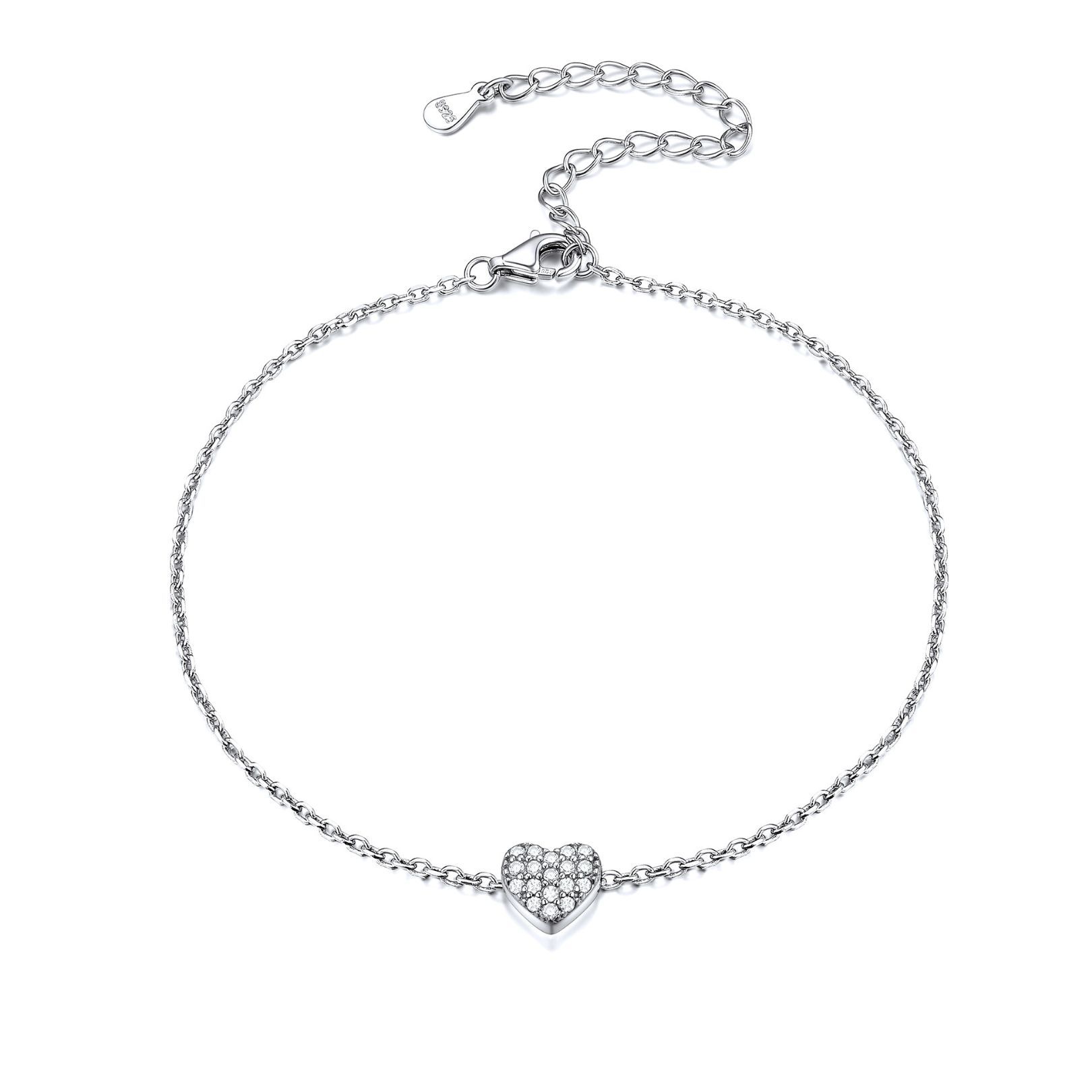 Cute Heart Zirconia Bracelet