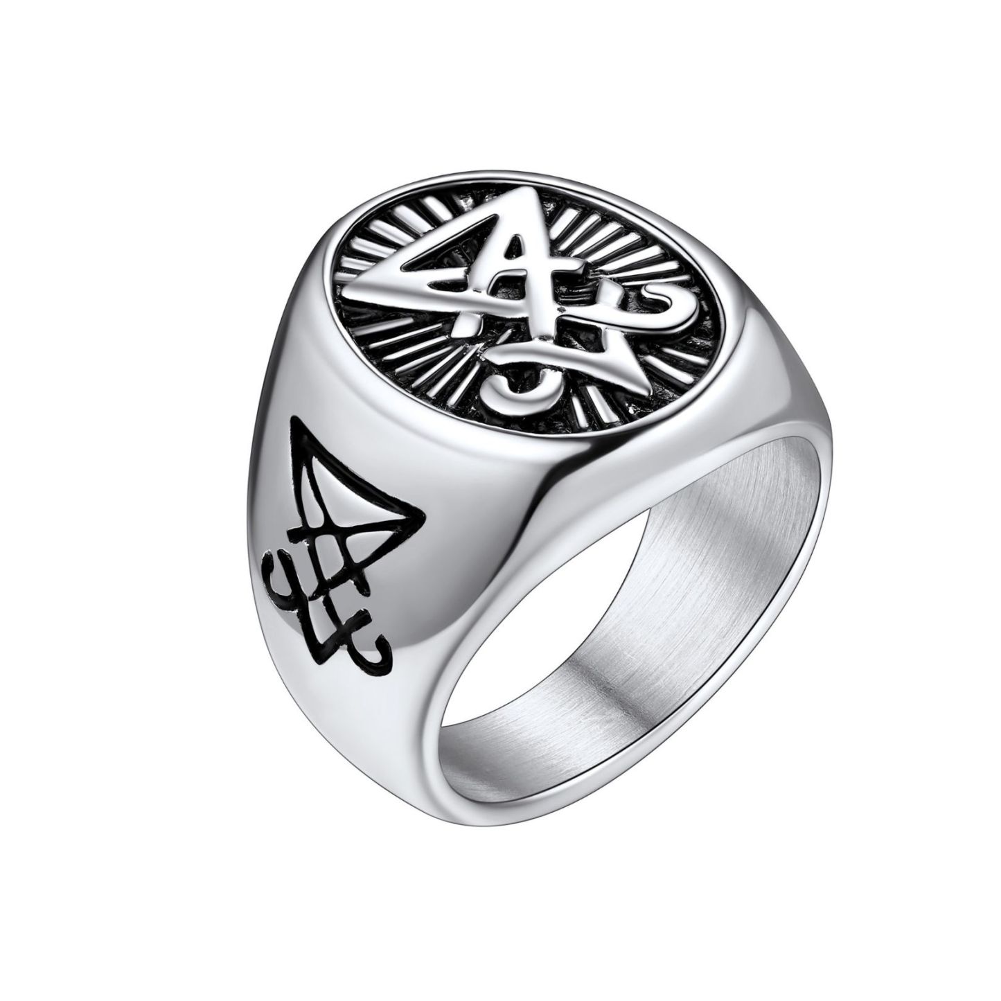 Men's Gothic Satanic Ring Size 8