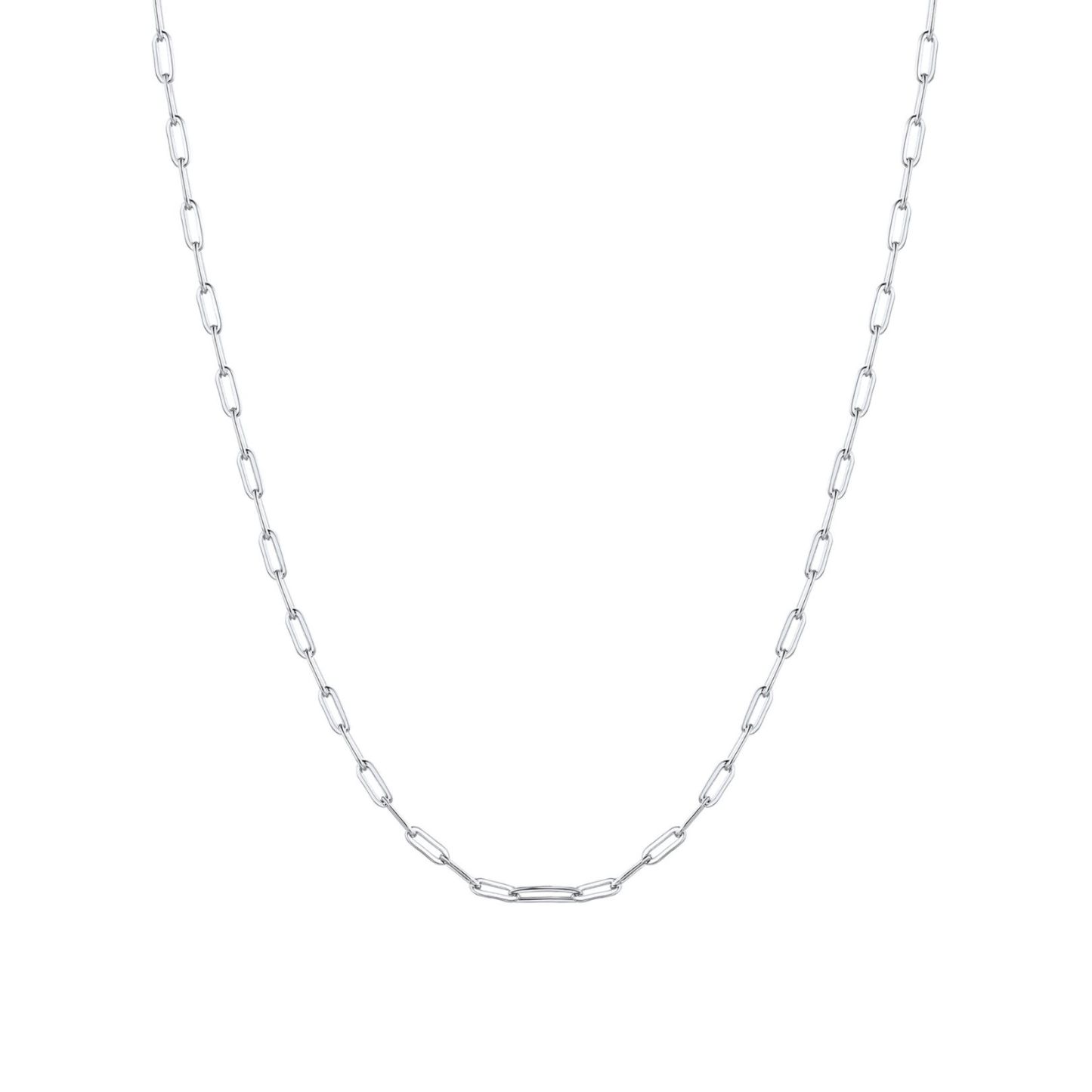 1.7mm Gold Paperclip Chain Necklace