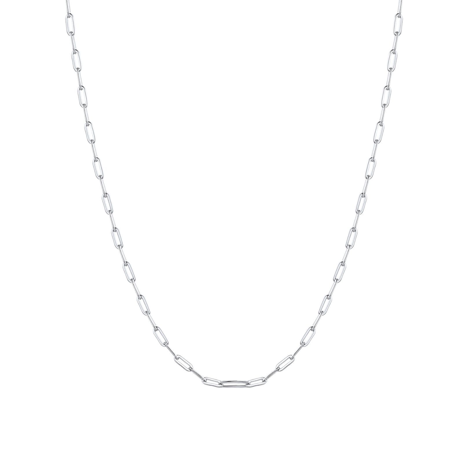 1.7mm Gold Paperclip Chain Necklace