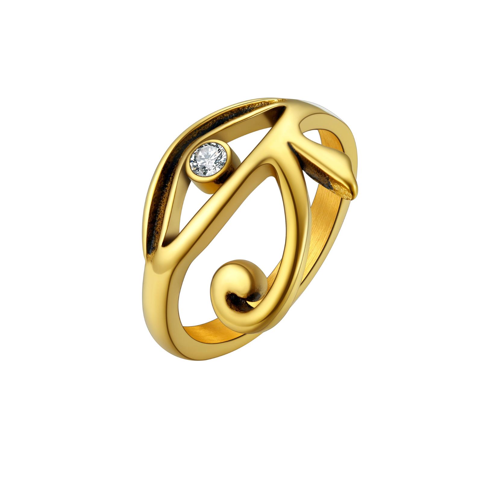 Horus Eye Rhinestone Ring