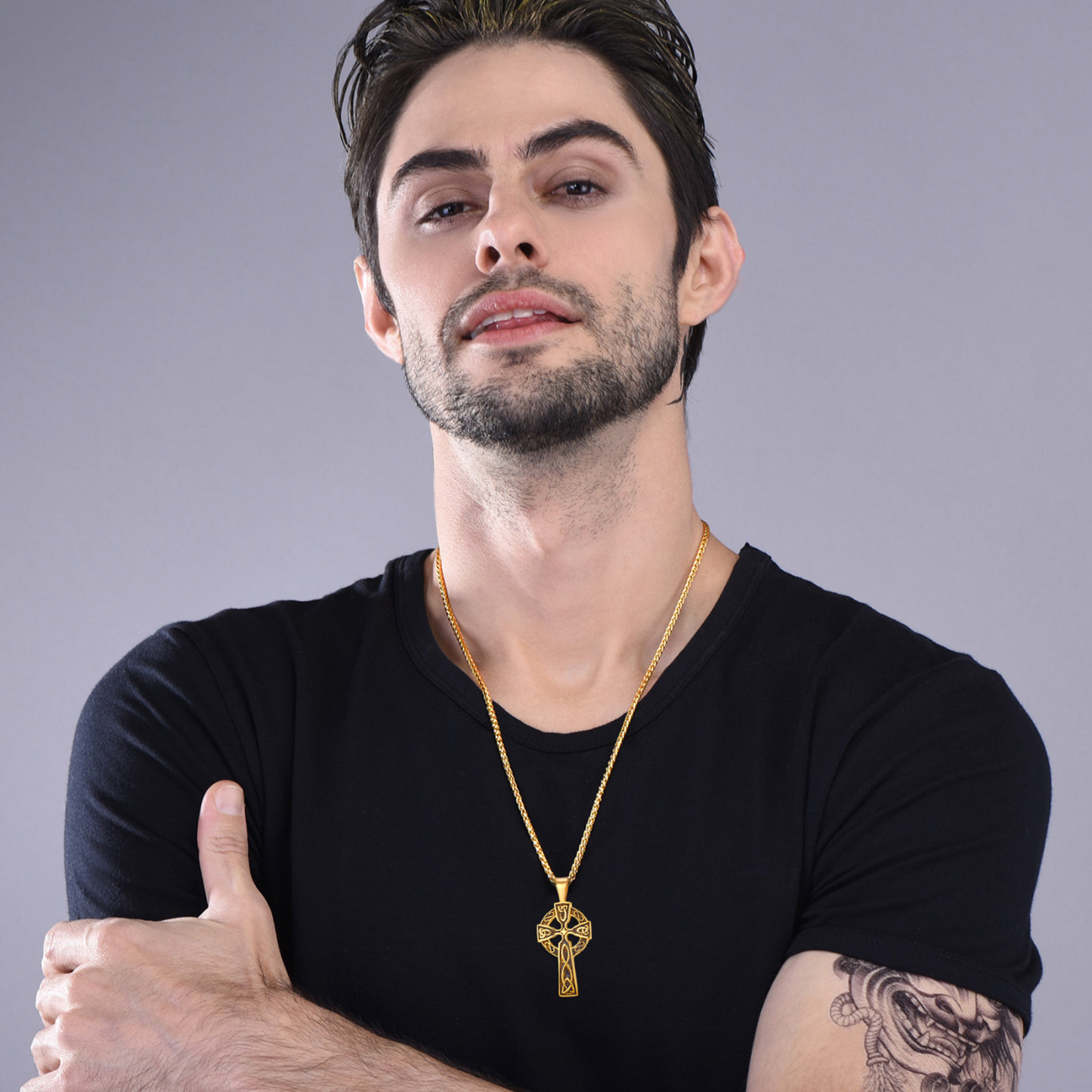 Celtic Knot Pendant Cross Scottish Necklace