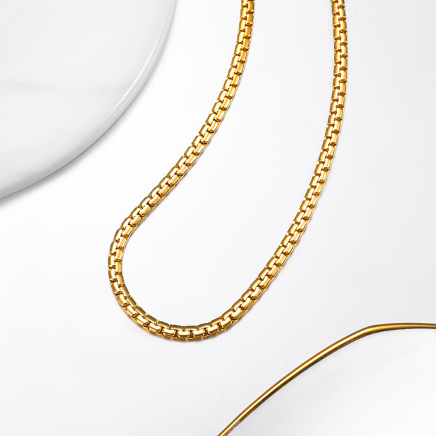 20" Black Stainless Chain Necklace