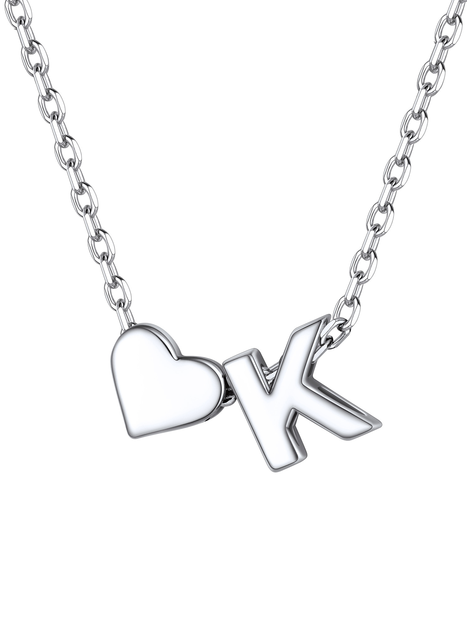 S925 Silver Heart Letter Chain