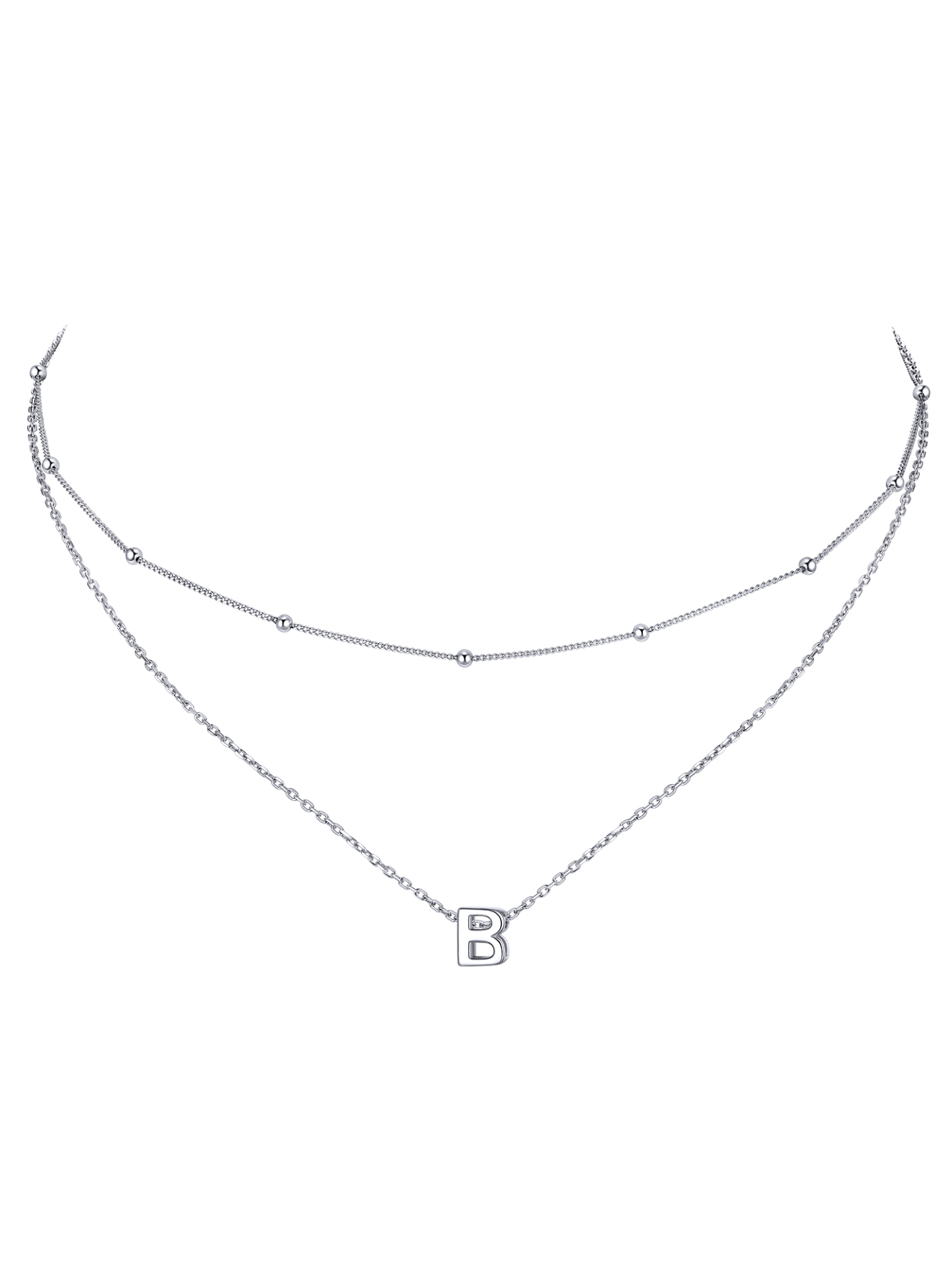 S925 Silver Double Layer Chain
