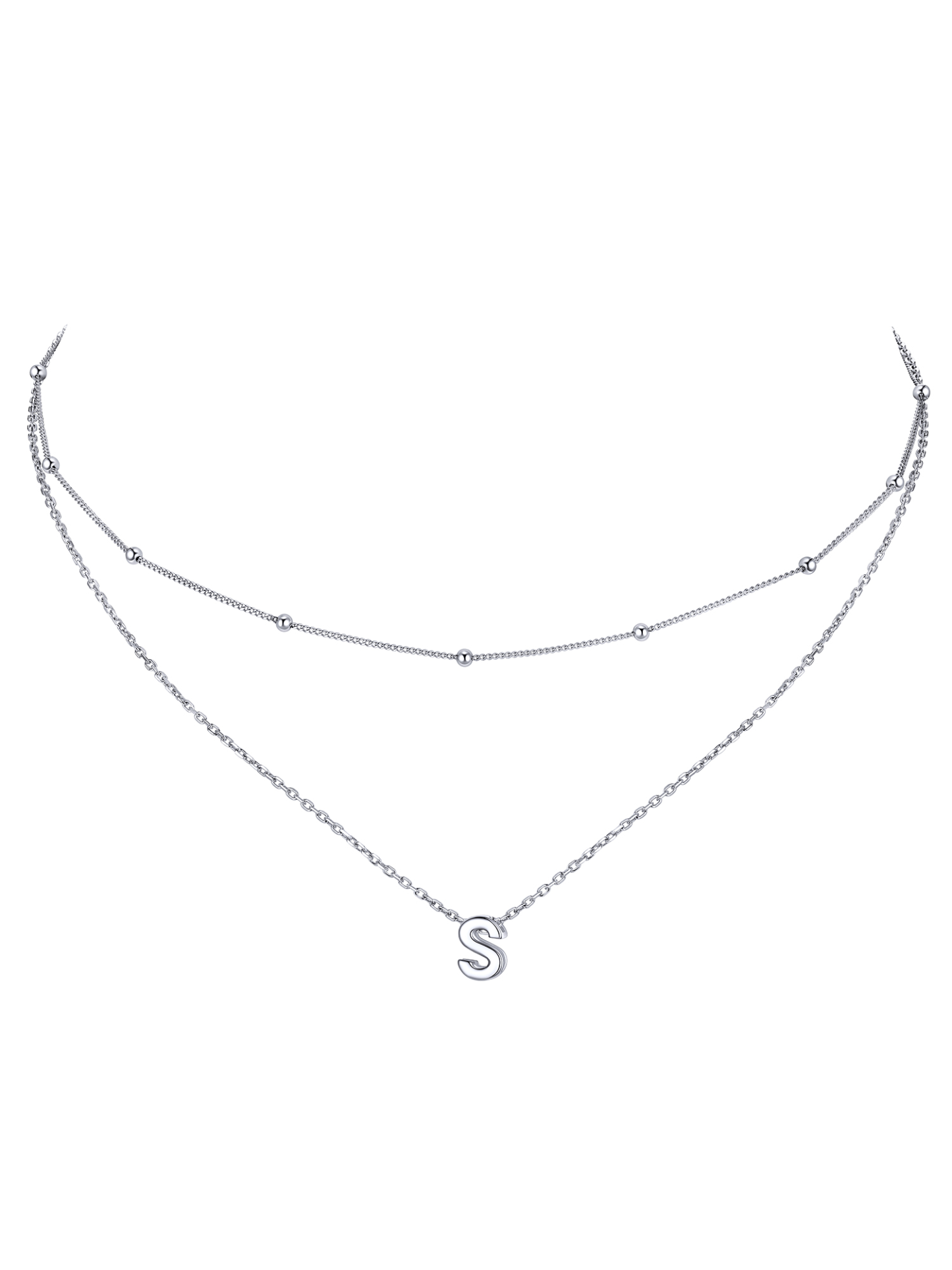 S925 Silver Double Layer Chain