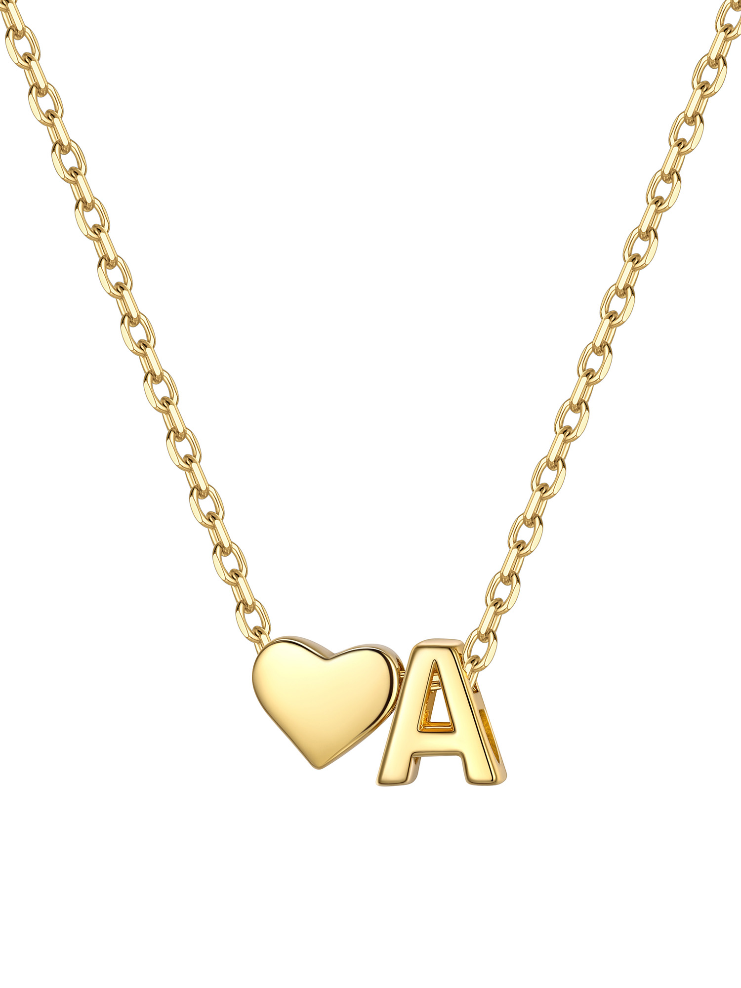 S925 Silver Heart Letter Chain