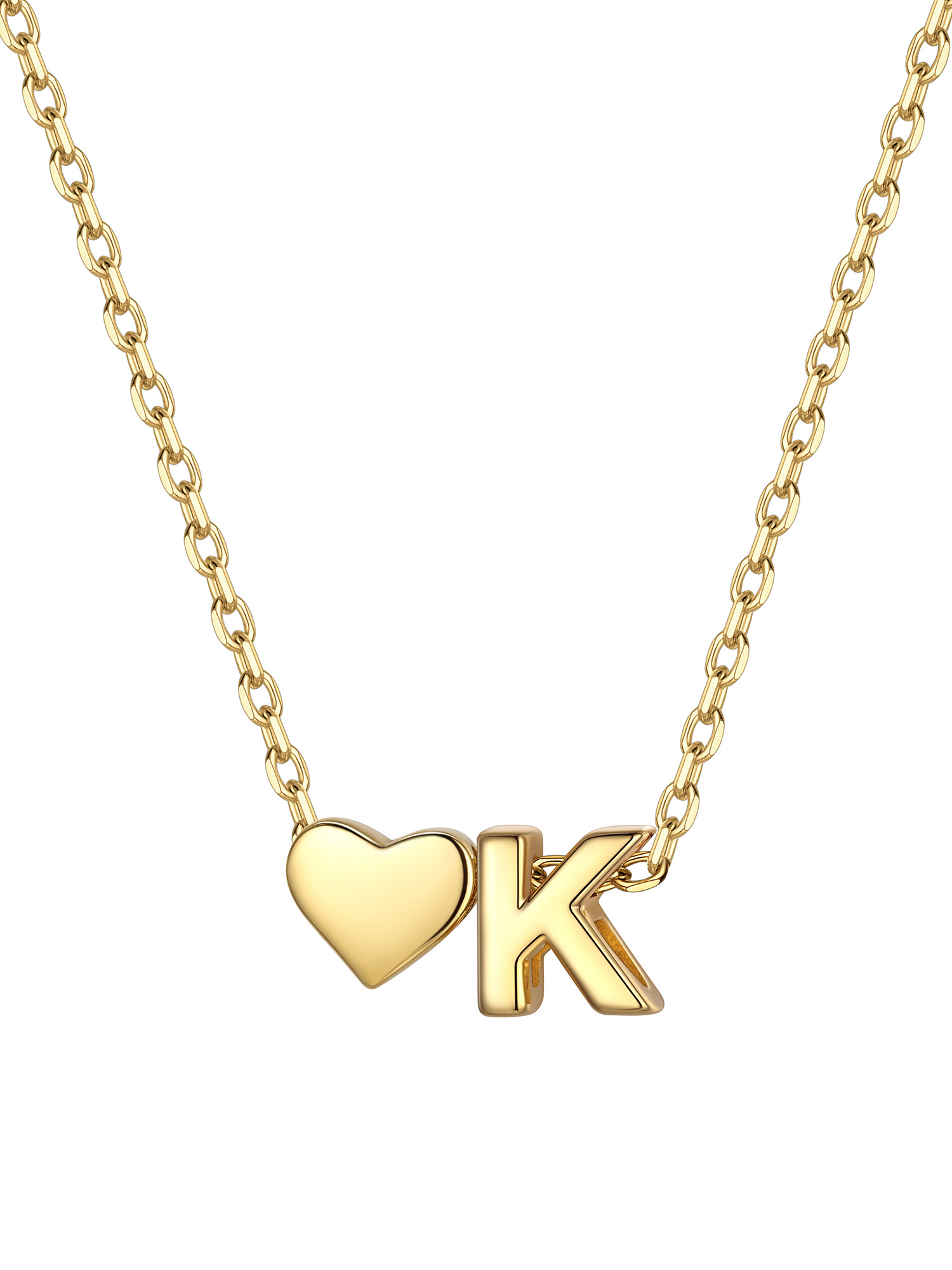 S925 Silver Heart Letter Chain