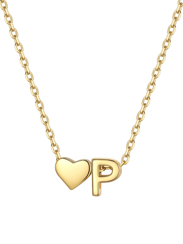 S925 Silver Heart Letter Chain