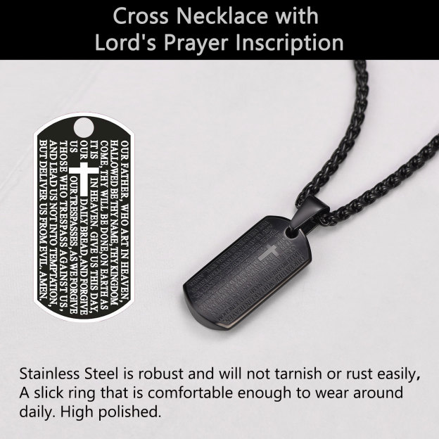 Black Christian Religious Necklace Pendant