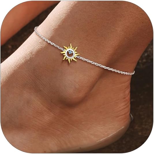 S925 Summer Sun Beach Anklet