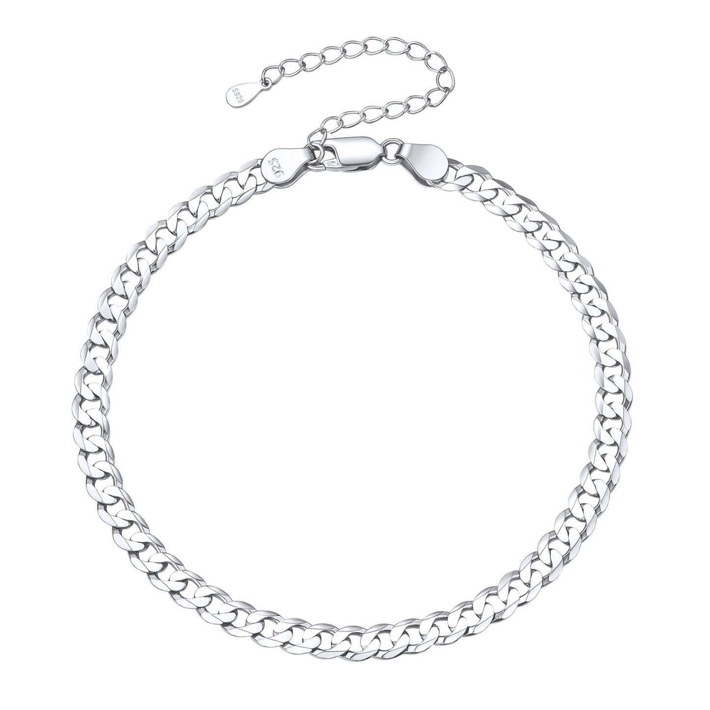 S925 Cuban Link Chain Anklet