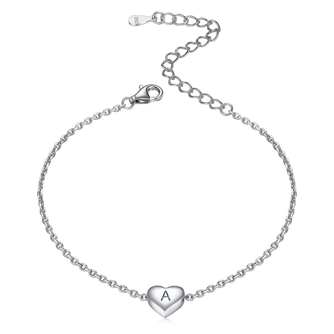 Letter Heart-shaped chain Anklet