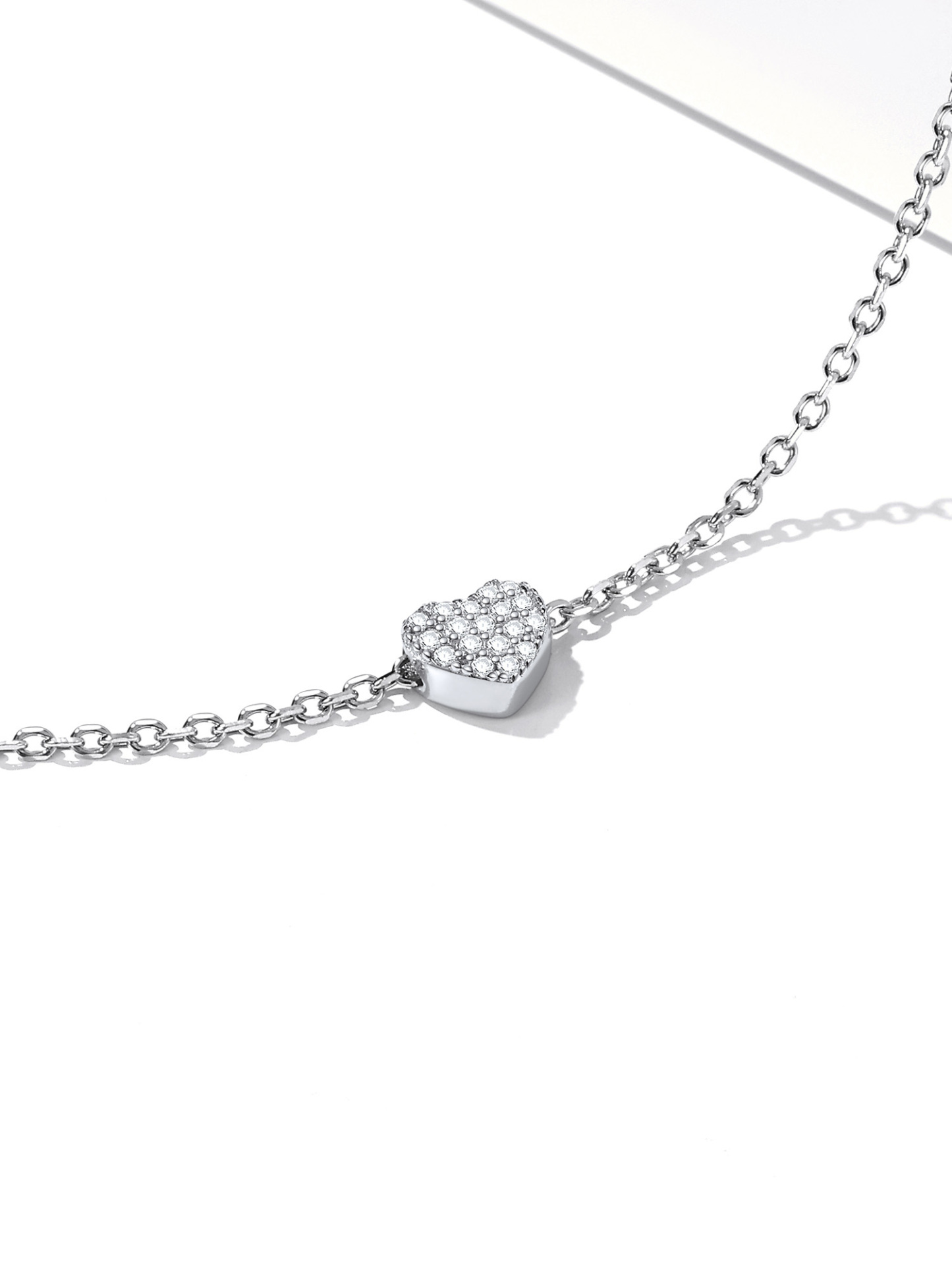 Full Cubic Zircon heart anklet