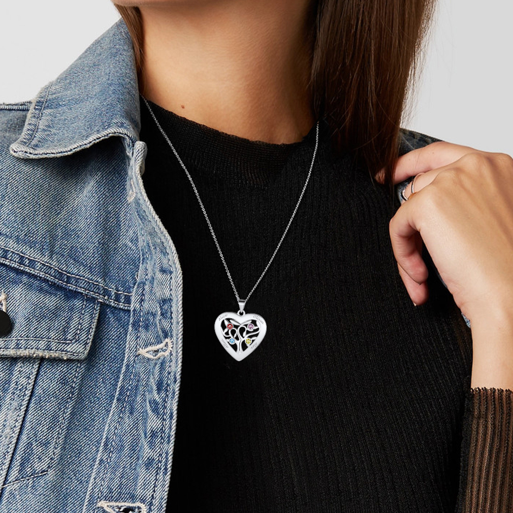 Heart shaped Tree of Life Necklace