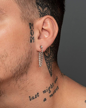 Punk Drop Earrings - 316L Stainless Steel with Cuban Chain