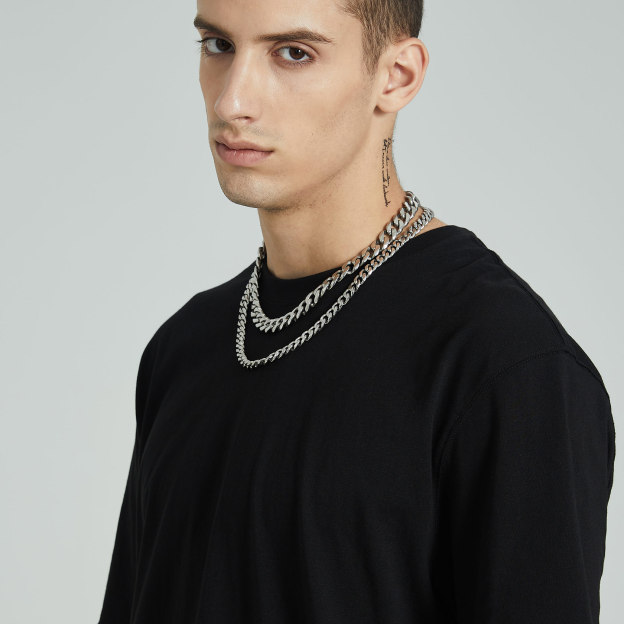 3mm Cuban Curb Chain Necklace Stainless Steel