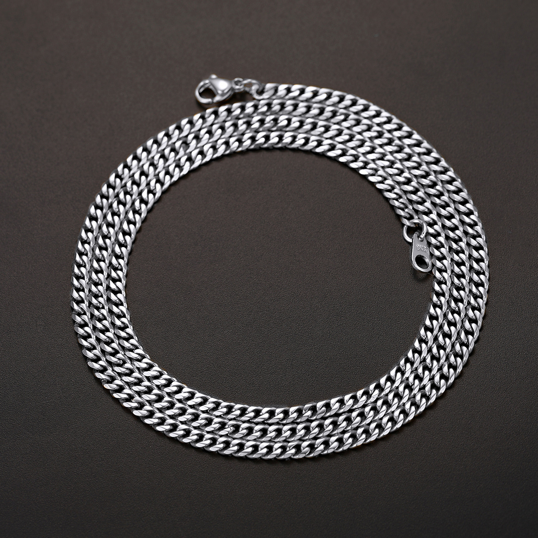 Cuban Curb Chain Necklace Stainless Steel