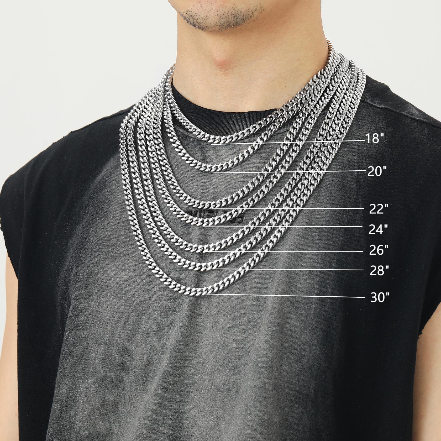 Miami Cuban Chain Necklace Length Guide for Men