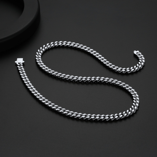 Cuban Link Chain 316L Steel Natural 22"