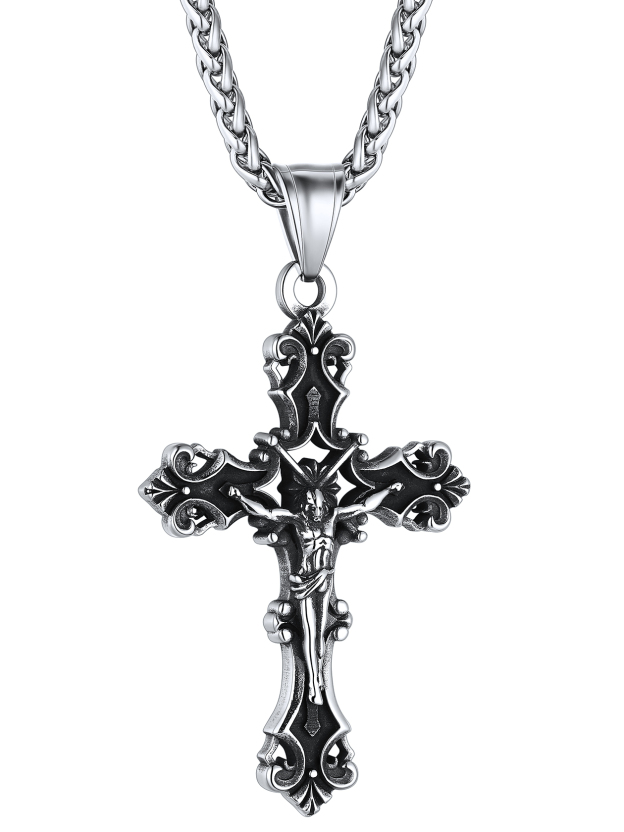 Jesus Crucifix Prayer Necklace