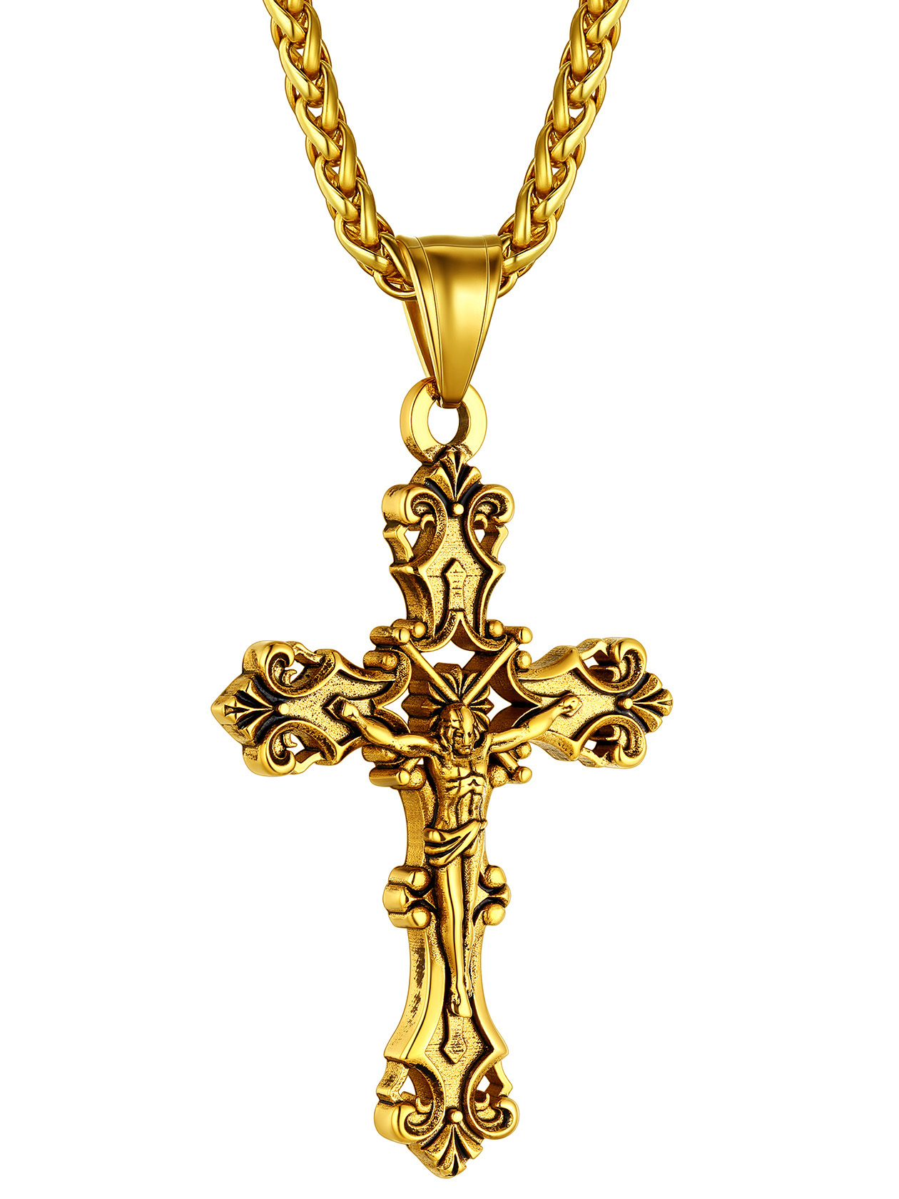 Jesus Crucifix Prayer Necklace