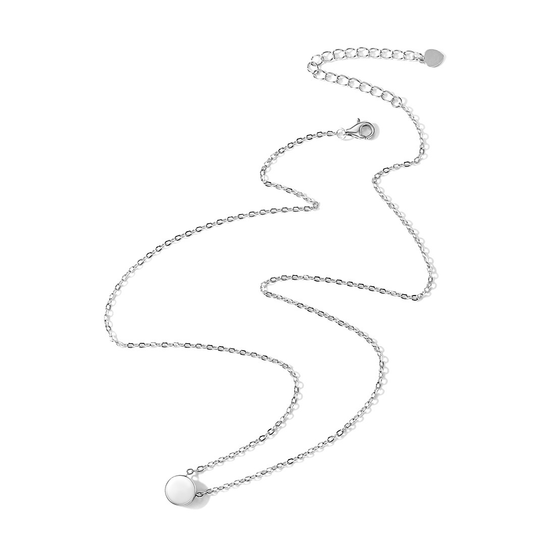 925 Silver Round Pendant Necklace