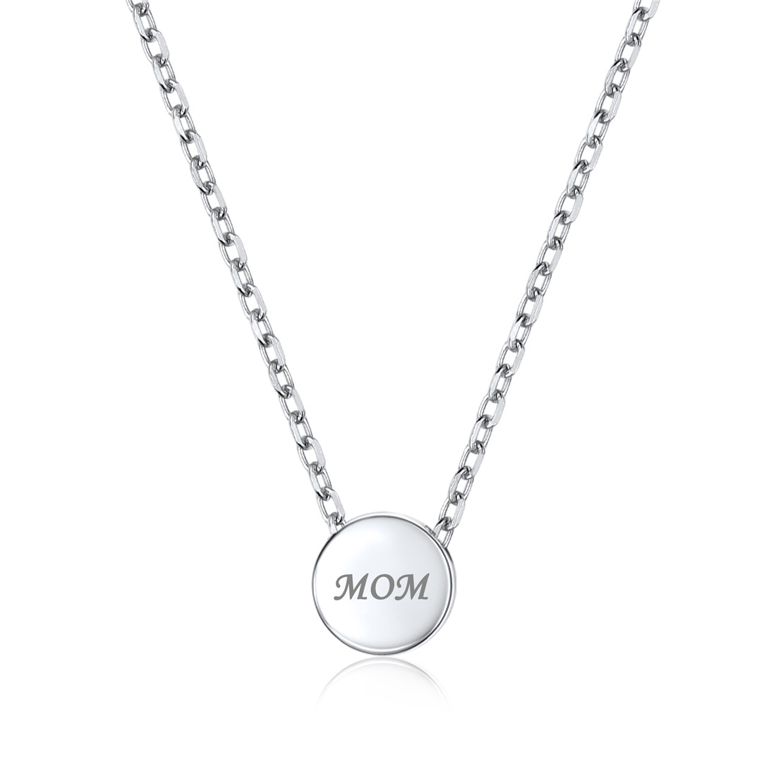 925 Silver Round Pendant Necklace