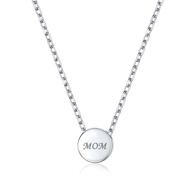 925 Silver Round Pendant Necklace