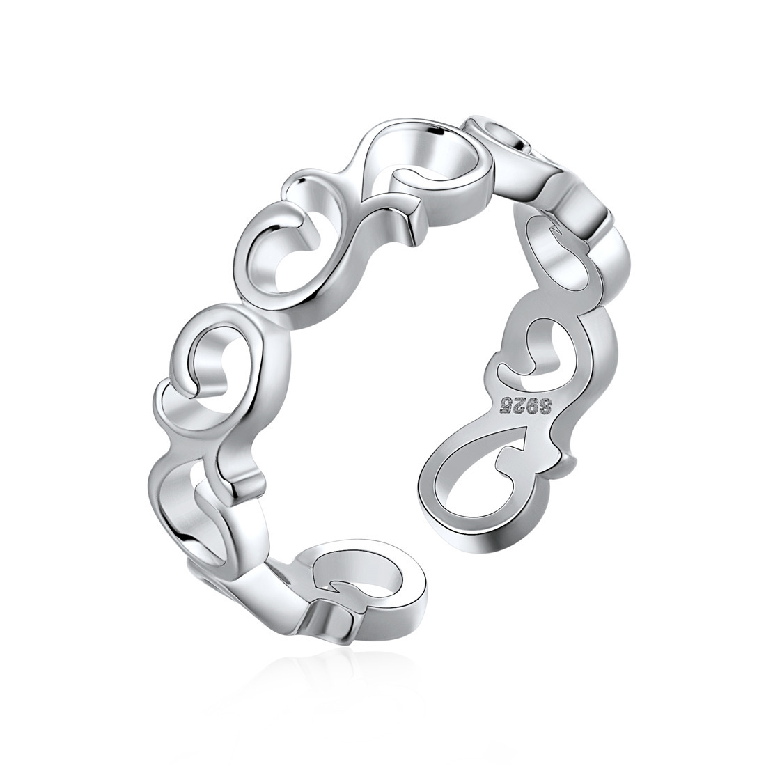 Womens Silver Rings Adjustable
