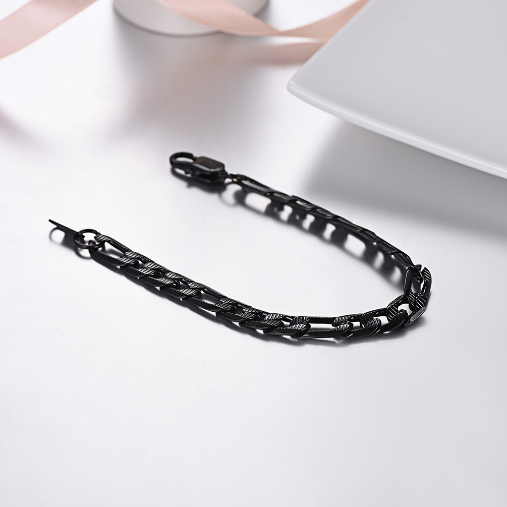 7.5mm Stainless Steel Figro Bracelet