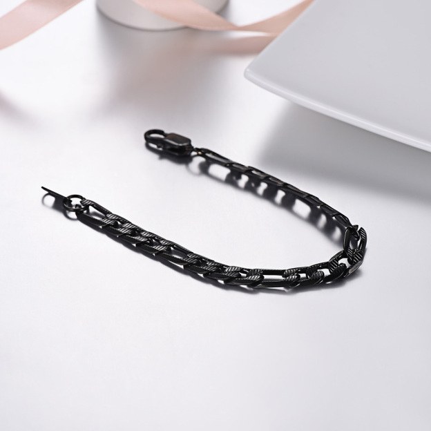 7.5mm Stainless Steel Figro Bracelet