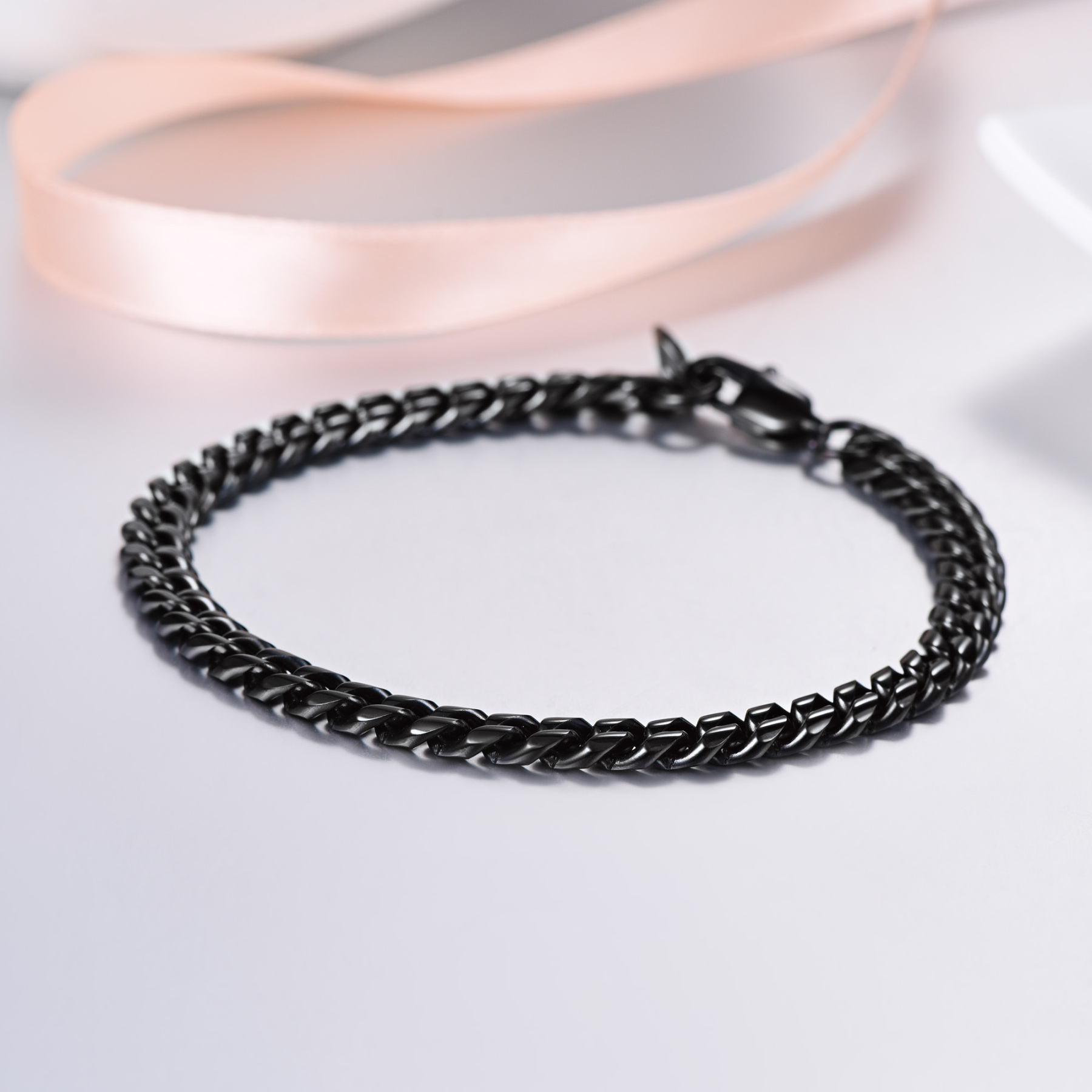 6mm Cuban Link Steel Bracelet