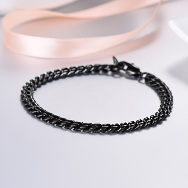 6mm Cuban Link Steel Bracelet
