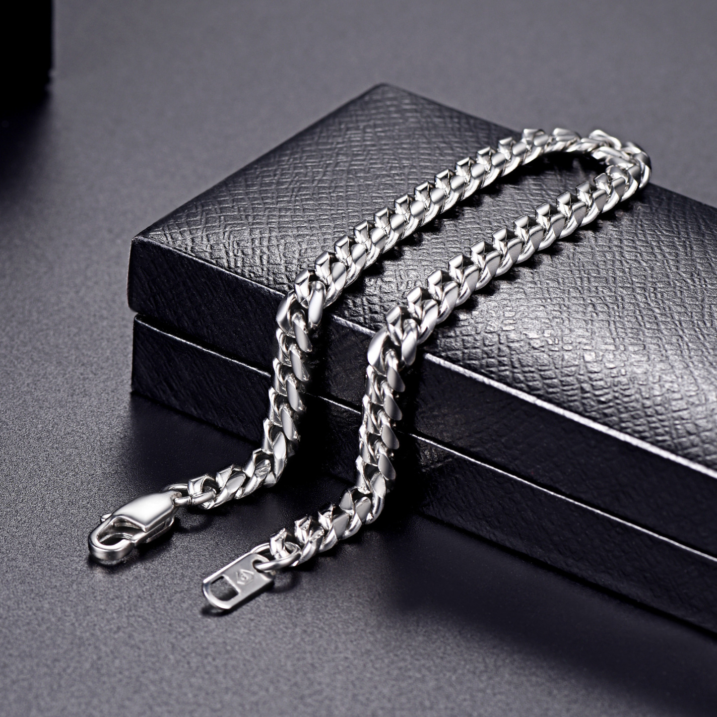 6mm Cuban Link Steel Bracelet